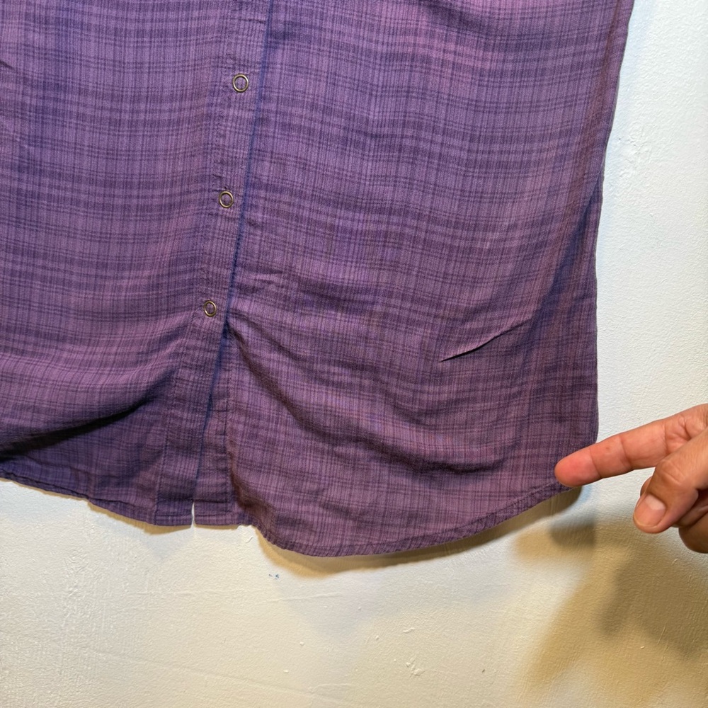 a.n.a Purple Studded Shoulders Button Down Shirt Women’s Medium Preowned Great - Picture 4 of 10